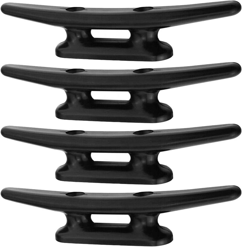 Rolasm Black Nylon Boat Cleats Dock Cleats Nylon Kayak Rope Tie Cleat 4 Pack,Include Installation Screws - Image 3